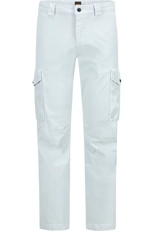 HUGO BOSS Feincordhose mit Cargotaschen, Straight Fit