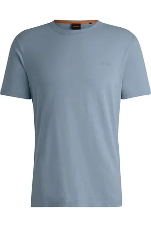 HUGO BOSS T-Shirt aus Baumwolle mit gummiertem Logo-Emblem