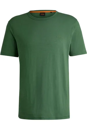 HUGO BOSS T-Shirt aus Baumwolle mit gummiertem Logo-Emblem