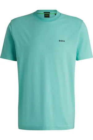 HUGO BOSS Elastisches T-Shirt mit gummiertem Logo-Emblem