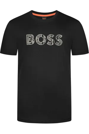 HUGO BOSS T-Shirt mit Label-Print auf der Vorderseite
