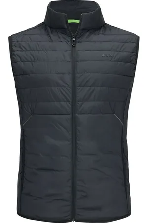 HUGO BOSS Steppweste mit Label-Schriftzug
