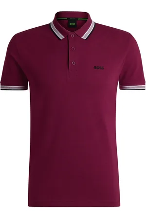 HUGO BOSS Piqué-Poloshirt mit Streifenakzenten und Logo-Stickerei