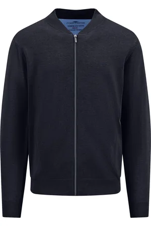 Fynch-Hatton Strickjacke mit Logo-Aufnäher