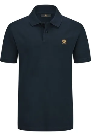 Belstaff Unifarbenes Piqué-Poloshirt mit Logo-Aufnäher