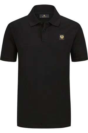 Belstaff Unifarbenes Piqué-Poloshirt mit Logo-Aufnäher