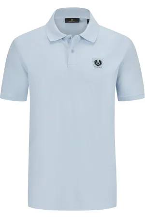 Belstaff Unifarbenes Piqué-Poloshirt mit Logo-Aufnäher