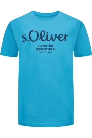 QS by s.Oliver Softes T-Shirt mit großem Label-Schriftzug