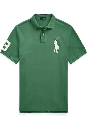 Ralph Lauren Piqué-Poloshirt mit Big Pony-Stickerei und Aufnäher am rechten Arm