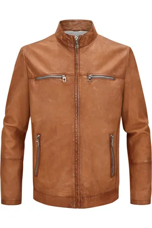 Milestone Weiche Lederjacke aus Nubukleder mit Stehkragen