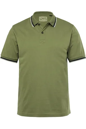 JP 1880 STHUGE Piqué-Poloshirt mit Streifenakzenten