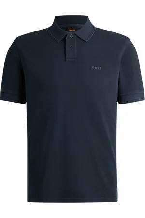 HUGO BOSS Jersey-Poloshirt mit gummierten Logo-Schriftzug