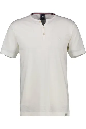 Lerros T-Shirt aus Baumwolle mit Serafinokragen