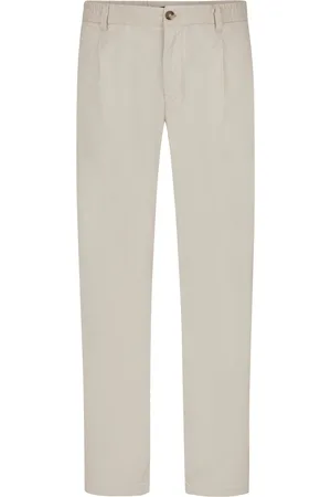 Marc O’ Polo Leichte Chino mit Stretch und Bundfalten, Tapered Fit
