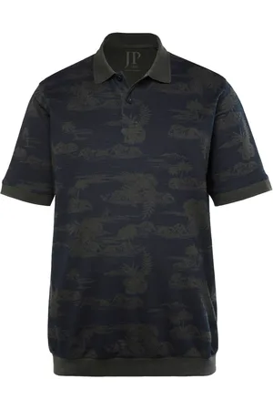 JP 1880 Poloshirt mit Dehnbund und floralem Print