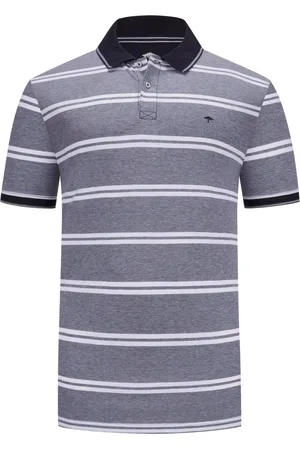 Fynch-Hatton Bicolor Piqué-Poloshirt mit Streifen