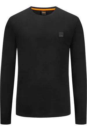 HUGO BOSS Longsleeve aus Baumwolle mit Logo-Patch