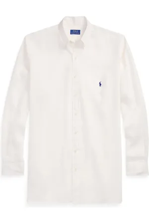 Ralph Lauren Leinenhemd mit Logo-Aufnäher