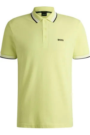 HUGO BOSS Piqué-Poloshirt mit Streifenakzenten und Logo-Stickerei
