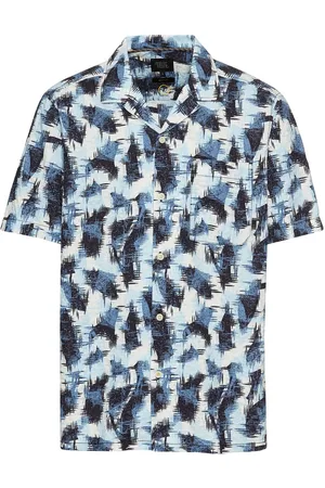 Camel Active Kurzarmhemd mit Allover-Print und Stretch, Regular Fit