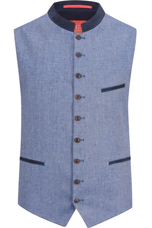 Digel Weste Edo in melierter Denim-Optik
