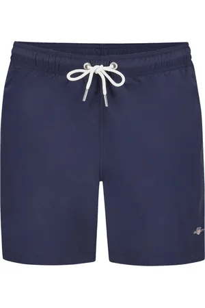 GANT Unifarbene Badeshorts mit kleiner Logo-Stickerei