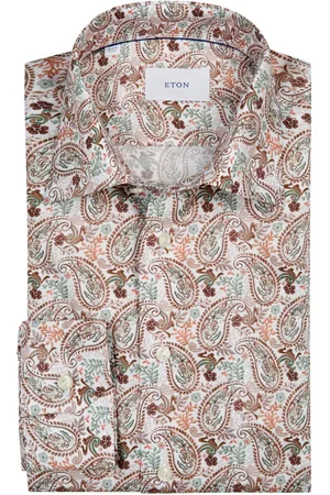 Eton Hemd aus Baumwoll-Lyocell-Mix mit Paisley-Muster, Classic Fit