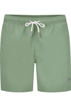 GANT Unifarbene Badeshorts mit kleiner Logo-Stickerei