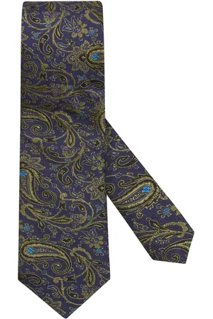Ascot Krawatte aus Seide-Baumwollnmix mit Paisley-Muster