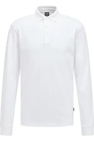 HUGO BOSS Langarm Poloshirt mit Logo-Stickerei