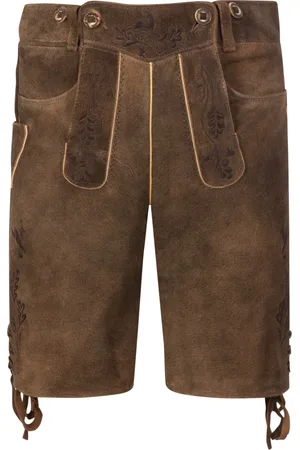 Meindl Aschheim Lederhose aus Ziegenleder, tonaler Stick