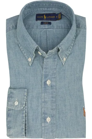 Ralph Lauren Jeanshemd mit Button Down-Kragen, Slim Fit