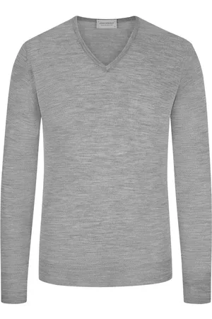 JOHN SMEDLEY Pullover aus reiner Schurwolle, V-Neck