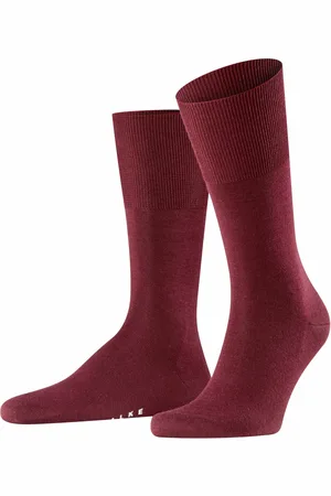 Falke Wadenhohe glatte Socken aus Merino-Baumwoll-Mix