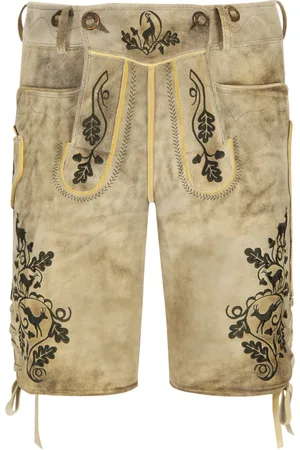 Meindl Munich Light Lederhose aus Hirschleder, oliv Stick