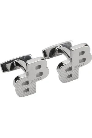 HUGO BOSS Polierte Manschettenknöpfe mit doppeltem Monogramm