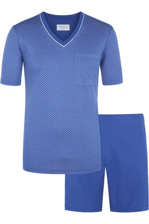 Novila Kurzer Pyjama mit V-Ausschnitt und Allover-Print