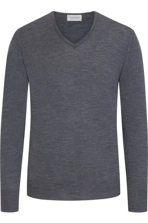 JOHN SMEDLEY Pullover aus reiner Schurwolle, V-Neck