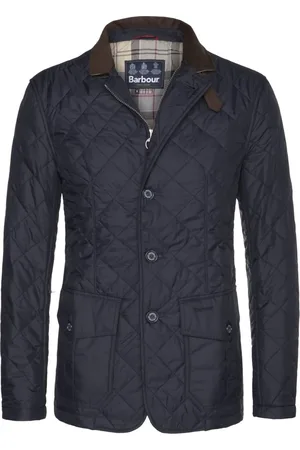 Barbour Steppjacke in Rautenform mit Cord-Umlegekragen