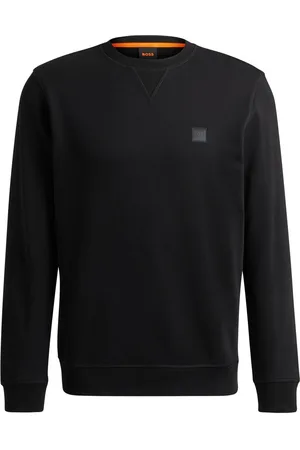 HUGO BOSS Sweatshirt mit O-Neck und V-Einsatz am Kragen