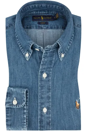 Ralph Lauren Jeanshemd mit Logo-Stickerei, Slim Fit