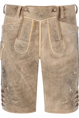 Meindl Steiermark Lederhose aus Hirschleder, glacier