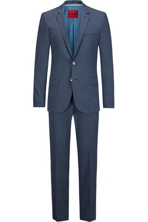 HUGO BOSS Gefütterter Anzug mit Kleinkaro-Muster, Extra Slim Fit