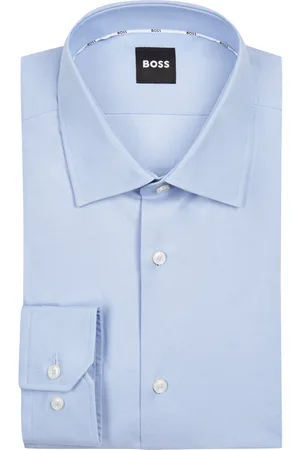 HUGO BOSS Unifarbenes Hemd in Twill-Qualität, Regular Fit