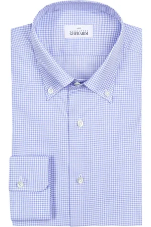 ALESSANDRO GHERARDI Leichtes Twill-Hemd mit Vichy-Karos