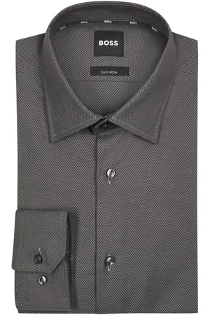 HUGO BOSS Strukturiertes Stretch-Hemd, Regular Fit