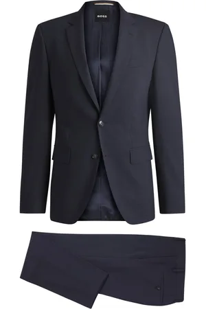 HUGO BOSS Anzug mit feinem Muster und Stretch, Slim Fit