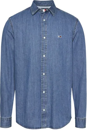 Tommy Hilfiger Jeanshemd mit Logo-Stickerei, Regular Fit