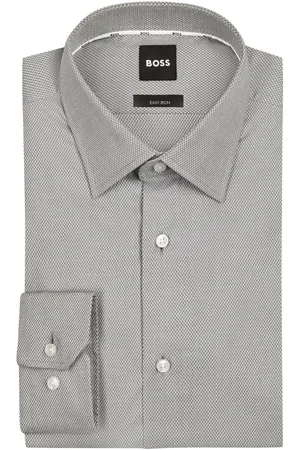 HUGO BOSS Strukturiertes Stretch-Hemd, Regular Fit