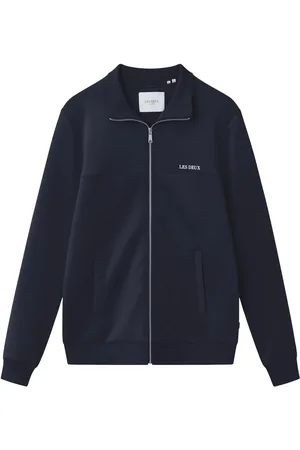 Les Deux Sweatjacke mit Stretchanteil und Label-Schriftzug